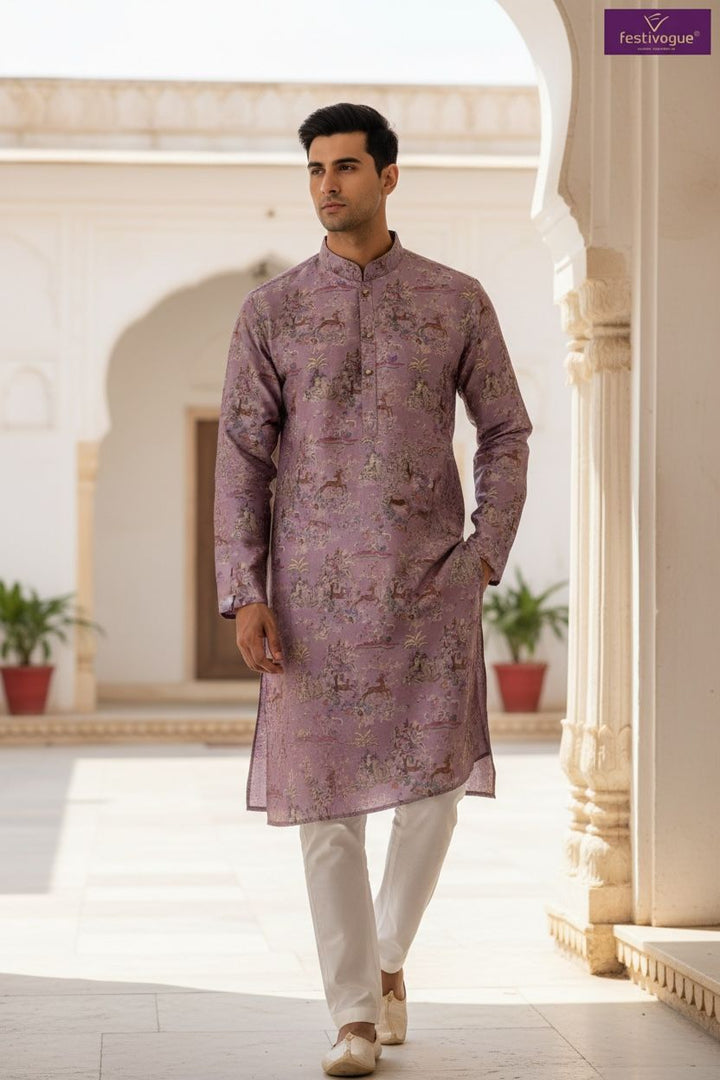 Lavender Palace Tapestry Kurta